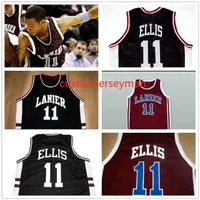 NC01 Monta Ellis Jerseys #11 Lanier High School Basketball Jersey Black Mens сшита на заказ S-5XL S-5XL