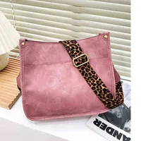 Evening Bags Leopard Shoulder Straps Quality Pu Leather Personalized Women Pocket Boho Crossbody Strap Handbag Tote Sac 220721