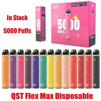 Oryginalny QST Filex Max papieros 5000 dmuchy jednorazowe Vape Pen e-papieros 13 colors Zestawy urządzenia gorące puff 12ml vapor vs flex xxl plus max