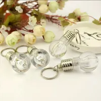 Creative LED Colorful Luminous Mini Bulb Light Keychains Clothing Bag Pendant Small Keychain Jewelry Gift Bulk Price