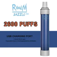 RandM Dazzle Pro E Cigarette 2600puffs Wholesales Popular HOT Selling Disposable Vape Pod Colorful LED RGB Light with 1100mAh 6ml mesh coil
