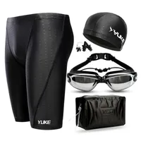 Swimwear de hombres para hombres Pantalones cortos impermeables Equipo de natación gafas de natación con cajas de oído Capacas Informes Medio pantalones 2022Men's
