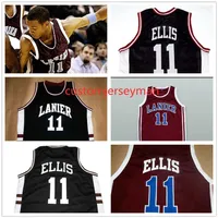 Nikivip Monta Ellis Jerseys # 11 Lanier High School Basketball Jersey Black Mens cousé sur mesure S-5XL