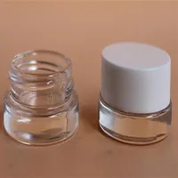 Contenedor de frasco de alojamiento de vidrio de 5 ml 5G Logotipo personalizado Clear Wax Dab Contenedor Mini Jar pequeño cosmético Pequeño con tapa de oro negro 2019 H3190