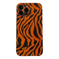 Caso de teléfono creativo Sexy Orange Black Tiger Case de iPhone 13 Pro Max 12 Cajas 11 Glue suave XSMAX personalizado 8 bueno