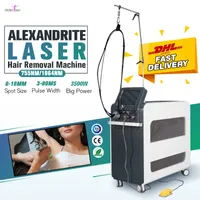 Brazilian use Alexandrite long-pulsed laser hair removal machine ND yag 755 1064 808 lazer pigment remove big power device