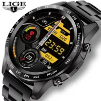 LIGE 2021 Bluetooth Call Watch Smart Watch Men Full Touch Fitness Tracker Blood Pressure Smart Clock IP68 Waterproof Smart Watch