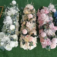 Sashes 50cm bröllop blomma vägg arrangemang silke rose peony artificiell rad för fest båge dekoration bakgrund krans