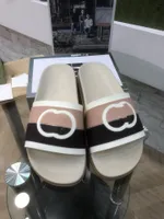 2023Fashion Sandals Leather Women Slippers Summer Luxury Flat Slides Ladies Beach Sandal Party Wedding Oran Outdoor Slipper 0508