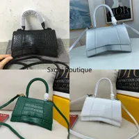2022 Luxus -Umhängetaschen für Frauen Krokodilmuster weibliche Mode Real Leder Handtasche Schulter Tasche Kleine B Form Schnalle Geldbörse Hochqualität