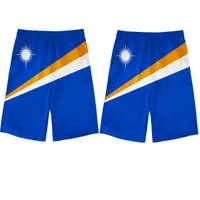 Shorts Shorts Islands Youth fai da te Nome realizzato personalizzato gratuito Mhl Beach Nation Flag Country Respirante MH Print Po Shortsmen's's