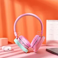 Fidget fones de ouvido infantil foneco de brinquedo pop bubble onear fone de ouvido arco -íris para crianças adultos rosa bule gato