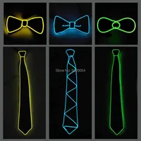 Gzyuchao el Men regalo el wire cravatte nera decorazioni per feste di nozze neon led cravatta per arco luminoso per uomini ragazzi ragazzi l220728