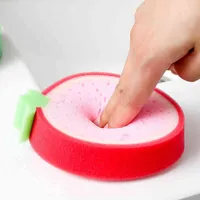 Fruit Shape Dishwashing Cleaning Sponge Block Brush Kitchen Accessories Washing Dishes Sponges Scouring Clean Dish Remove Stains VTMHP0970