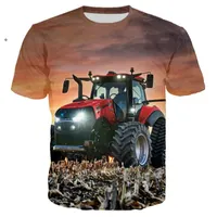 T-shirts voor heren afdrukken Tractor T-shirt heren hiphop ropa hombre casual straatkleding kinderen mannelijke kledinglieden