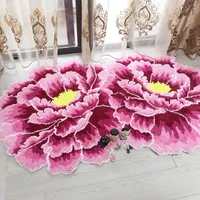Tappeti in stile cinese tappeto di fiori di peonia rossa spessa soggiorno e sala da letto tappeti rosa tappeti per matrimoni salva