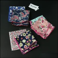 TEXTILES Home Garden10pcs /lote 27Colors Designer de moda coreano selecionado High Quality Mens Pocket Square Handkerchief Print Fl203z