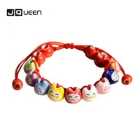 2021 Lucky Cat Bracelet Ethnic strand Style Ceramic Soft Pottery fashion jewelry women chains accessories279i