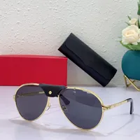 Heren Designer Zonnebril voor Vrouw Vintage Leather Metal Sun Glasses Fashion Driving Liepgril UV Bescherming Glazen lenzen C-SHADE-bril Lunettes de Soleil