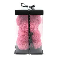 25cm en penddy rose fleur ours cadeau de mariage Décoration de Noël Décoration de Noël