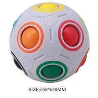 Nuevo escritorio de juguete mágico mágico de forma extraña juguete anti estrés Rainbow Ball Football262p