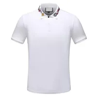 2022SS Yaz Tasarımcı Polo Gömlek Erkekler Lüks Polos Gündelik Erkek T Shirt Man Kıyafet Yüksek Kaliteli Moda Yılan Arı Mektubu Baskı Nakış Tees Gömlekleri M-3XL