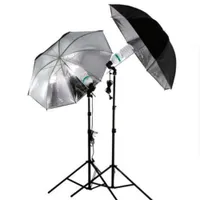 83cm 33" 33 inch Photo Studio Flash Light Grained Black Silver Umbrella Reflective Reflector Wholesale 20