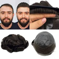100% Base per capelli umani Dimensioni 8x10 pollici Front in pizzo da uomo Toupee Wholesale Indian Remy Human Hair Toupee H220512