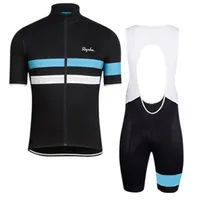 2021 Rapha Team summer mountain bike short-sleeved cycling jersey kit breathable quick-dry men riding shirts bib/shorts set Y210312410