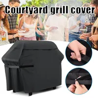 BBQ Grill Cover 420d Oxford Tissu étanche à charbroil lourd charbroil extérieur Barbecue protectrice antidérapante 220510