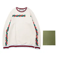 Men's Hoodies & Sweatshirts Designer New AOP jacquard letter knitted sweater in autumn   winter acquard knitting machine e Custom jnlarged detail crew neck cotton