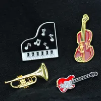 Pintiere colorate spille violini vintage e strumenti per chitarra per pianoforte Badge creative ragazze della musica Accessori per borse per studenti 1 3DR E3