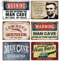 2021 Funny Man Cave Signs Vintage Metal Sign Plaque Metal Vintage Retro Tin Tin Decor