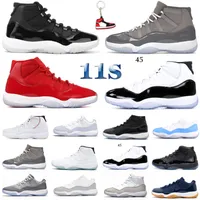 Men basketball shoes Sneakers 11s 25TH Anniversary CoolGrey Cap and GownTop Women Mens Trainers Sports size 35-47