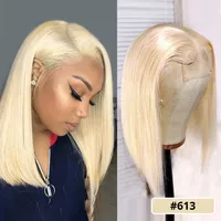 13x4 Bob Frontal Wigs 613 Blonde Brazilian Lace Front Human Phig Wig Prucked Short Pright Synthetic Wigs для чернокожих женщин