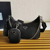 2022 sacchetti di tela di alta qualità borse borse da design per sacchetti di lusso per donna spalla Borsa per pacchetto lady Catch borsette sacoche 1 pezzi monete borsetta mm nero