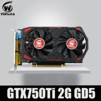 VeinedaビデオカードオリジナルGPU GTX750TI 2GB GDDR5グラフィックカードInstantKill R7 350 HD6850 NVIDIA GeForce GamesFree Deleve