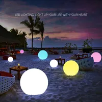 40 см Светодиодный пляж Светящий мяч надувный ПВХ пульт дистанционного управления освещение Ballon Luminous Garden Beach Bool Bylar Украшение 220622