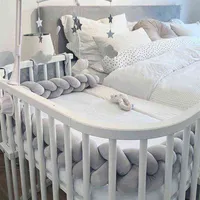 2m / 3m Baby Bed Beach Bumper Infant Cradles Bumper Baby Knot Braid cuscino cuscino cuscino neonato Pellicola protettore G220421