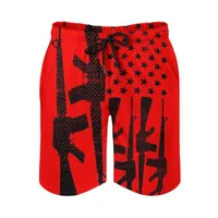 Shorts de hombres estes estampados de armas 3d playa Berma, seca, bermudas, bermas, boxers de verano