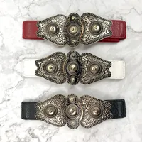 Belts Fashion Vintage Plus Size Corset Belt Black Leather Waist For Women Wide Elastic Big Femme Dress 2022Belts Enek22