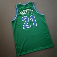 Goedkope aangepaste retro #21 Jkevin Garnett College Basketball Jersey heren gestikt G