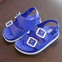 2020 Summer Boys Leather Sandals For Baby Flat Children Beach Shoes Kids Soft Non-slip Casual Toddler Sports Sandals 1-8 Years1235h