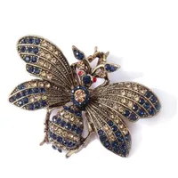 Rhingestone Bee Insect Pins broches Mesdames Hommes Vintage Metal Pin Clip Clip Accessoires A225