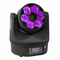 6x15W Led Bee Eye Moving Headlamp RGBW Ultimate Rotating Effect Light DMX Led Bee Cleaning Light