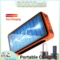 MAH Solar Power Bank Charger portable de grande capacité Batterie de batterie externe USB Por Light Power Bank pour iPhone Samsung J220531