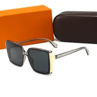 Luxusdesignerin Sonnenbrille für Männer Frauen quadratische Halbgrame Pilot Sonnenbrille Klassische Mode -Brillen Hochqualität Lunettes de Soleil Pour Femmes mit Schachtel und Gehäuse