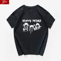 Zware metalen t -shirt mannen cool streetwear hiphop chemie periodieke tabel rock roll muziek fysica biologie punk t -shirt heren tee 220613