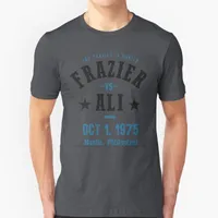 Erkek Tişörtleri Ali vs Frazier thilla Manila t gömlek yuvarlak yakalı kısa kol Muhammed Joe Boks