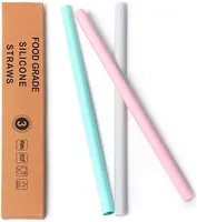 Reusable and washable silicone straws